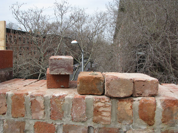 Carefully chosen new bricks will match the originals perfectly.